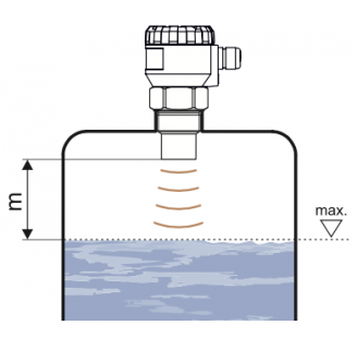 cảm biến đo mức chất lỏng liên tục bằng siêu âm
