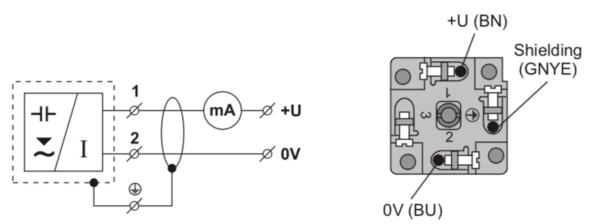 kết nối điện cảm biến đo mức axit CLM-36N-40