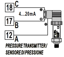 Mô tả kết nối ATR171 với cảm biến áp suất
