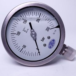 Mặt đồng hồ đo áp suất 0-250 bar