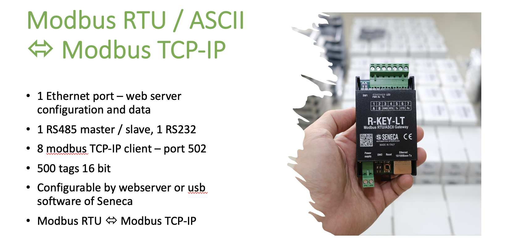 Bộ chuyển đổi Modbus RTU <=> Modbus TCP-IP