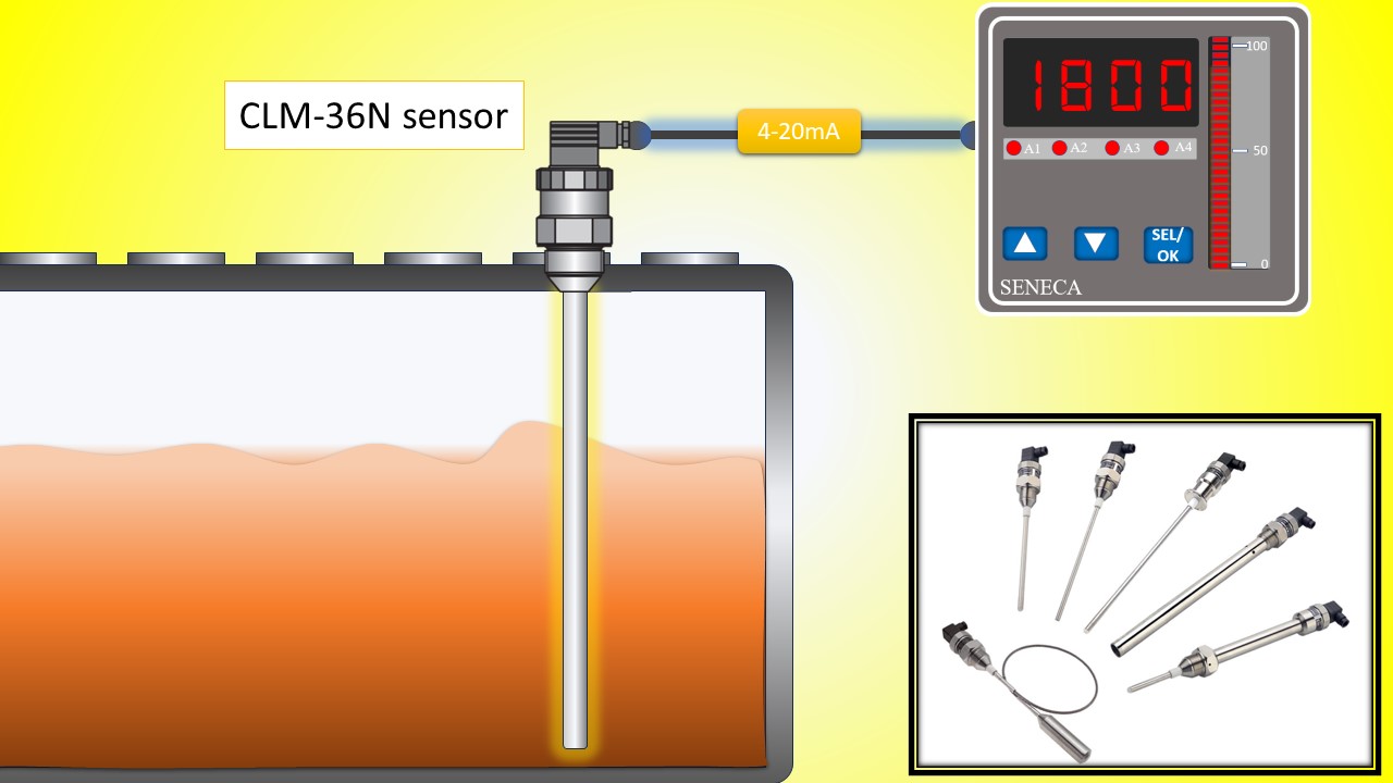 Cảm biến điện dung đo mức xăng dầu 4-20mA