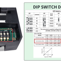 Mô tả dipswitch biến dòng hở T201DCH300-OPEN
