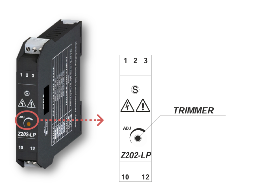 Nút Trimmer của bộ chuyển đổi Z202-LP