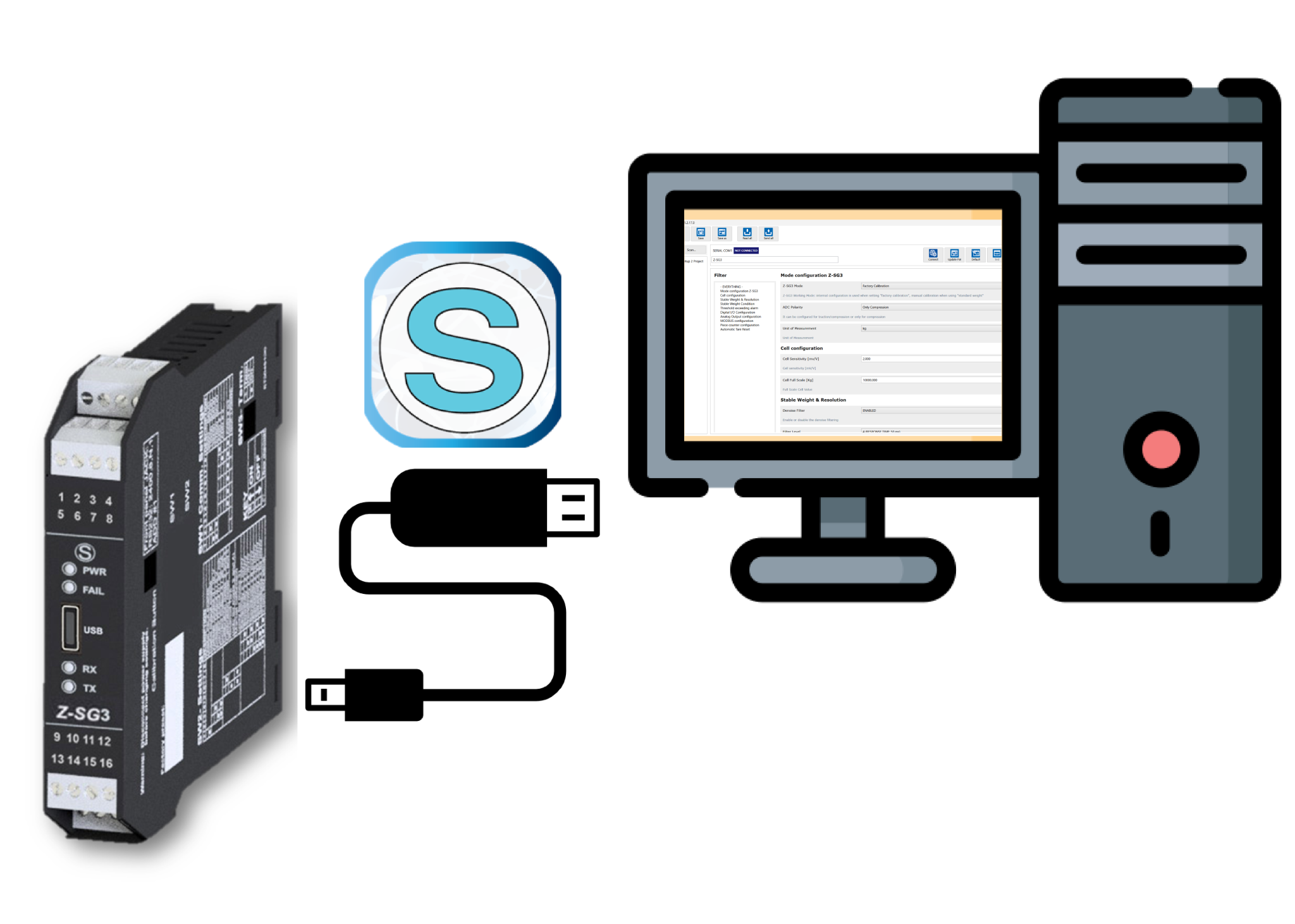 Hướng Dẫn Cài Đặt Z-SG3 | Output Modbus RTU RS485 2024