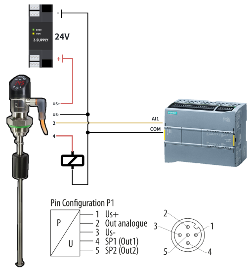 Sơ đồ chân kết nối cảm biến nhiệt độ DST100