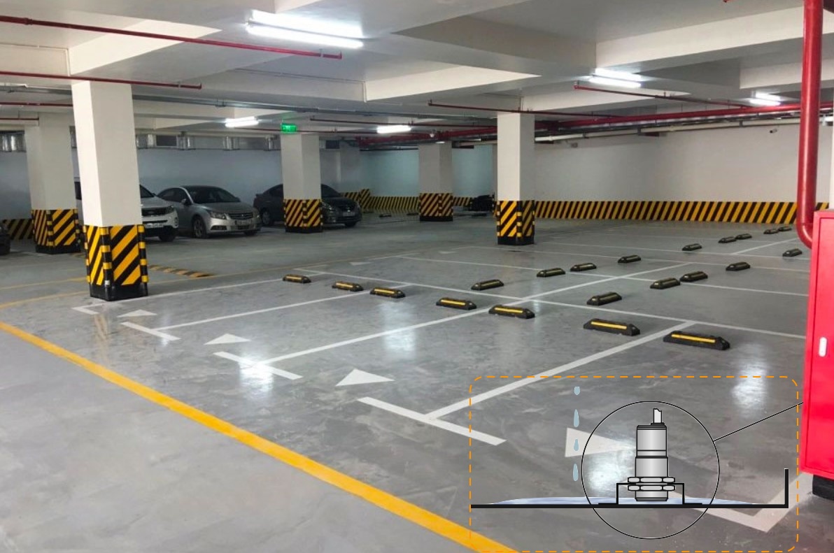 Cảm biến phát hiện rò rỉ nước hàm để xe