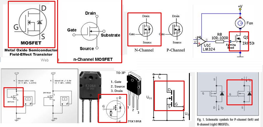 Ký hiệu MOSFET nào đúng?