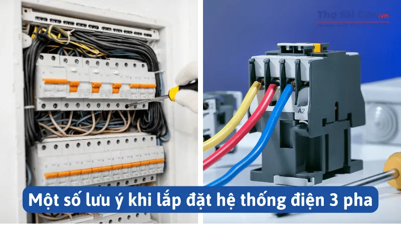 Lưu ý quan trọng khi lắp điện 3 pha