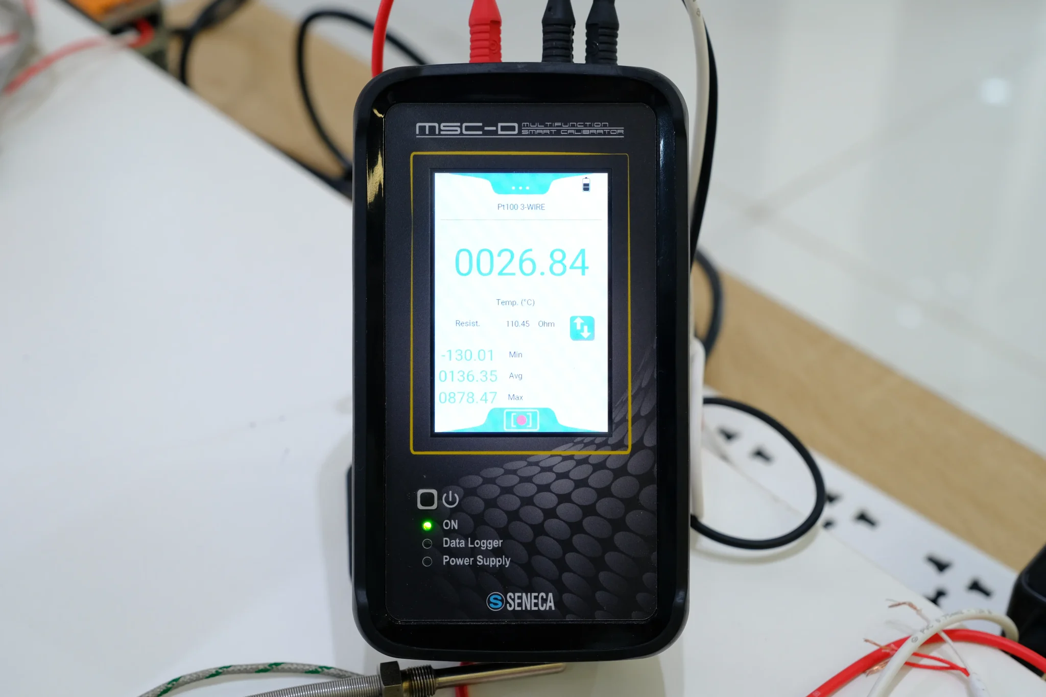 Đo cảm biến nhiệt độ PT100 bằng đồng hồ chuyên dụng MSC-D