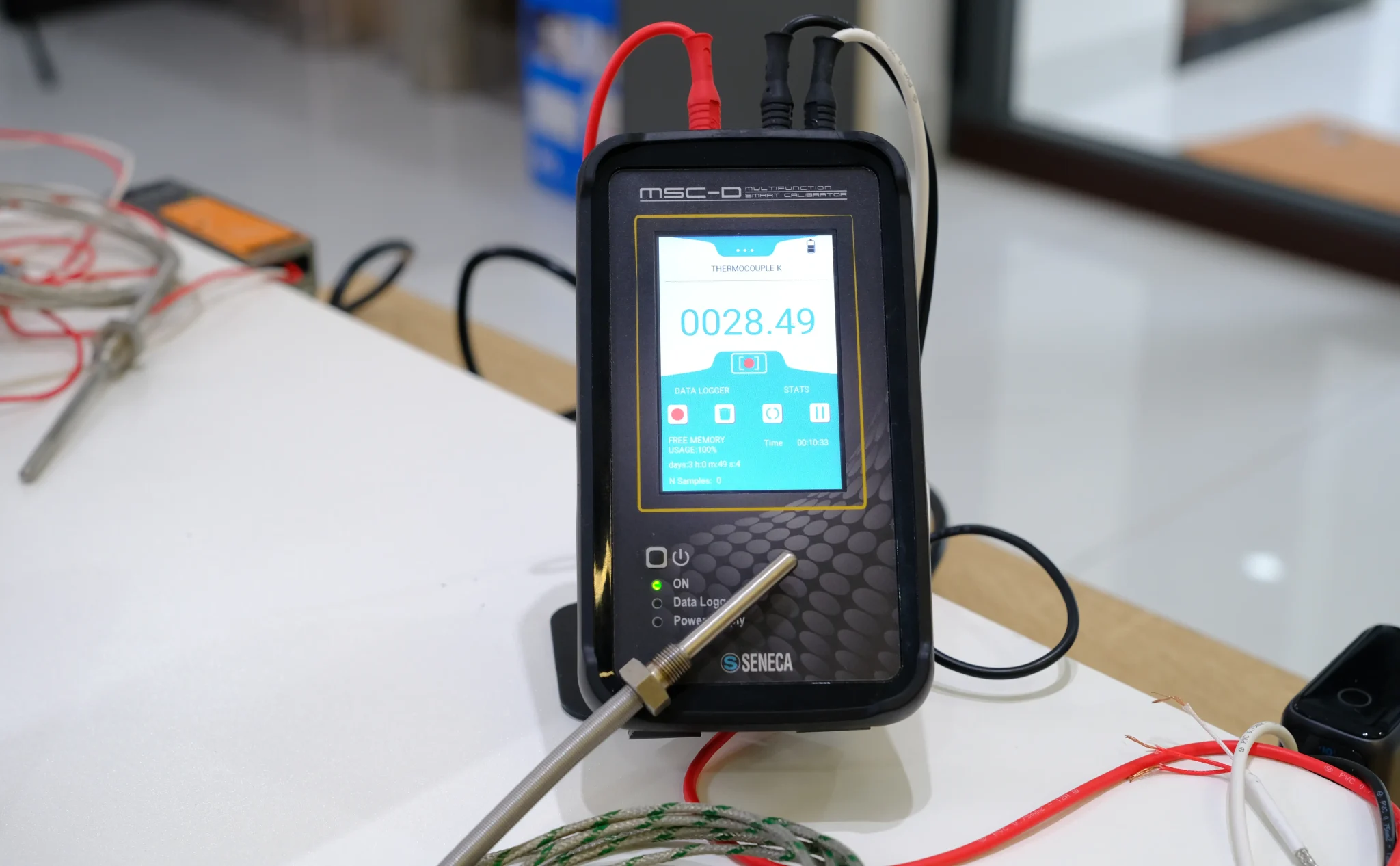 Cảm biến thermocouple K khi đo bằng MSC-D tại nhiệt độ thường