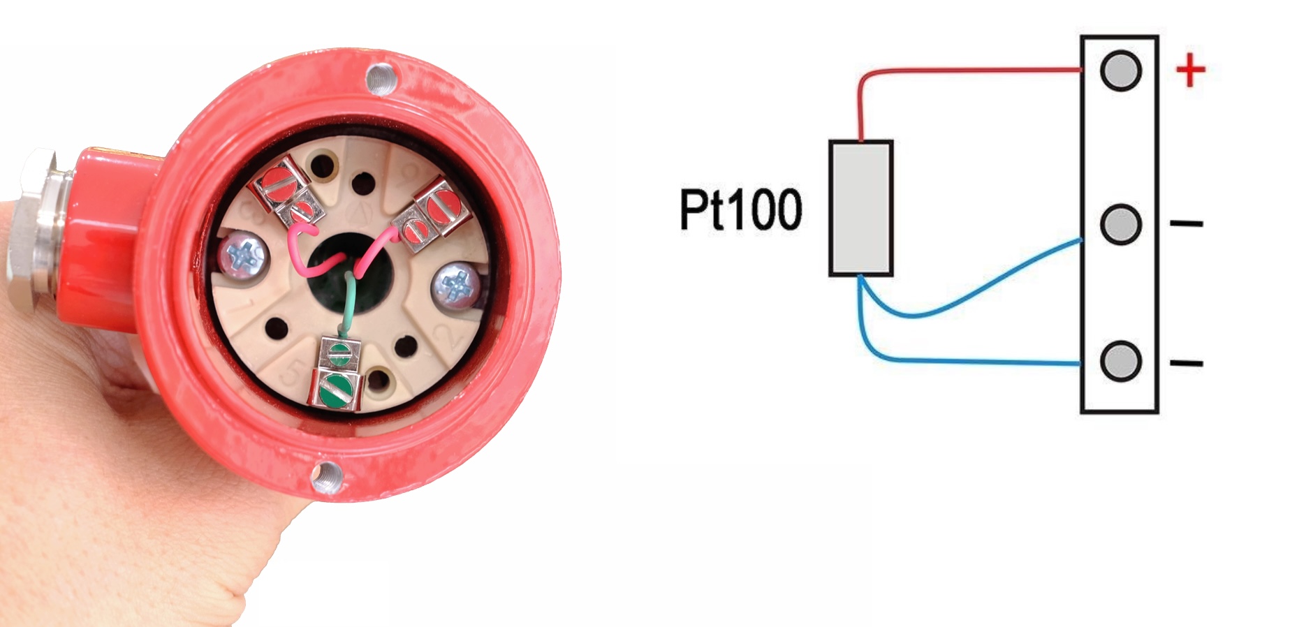 Quy tắc đấu dây cảm biến nhiệt độ Pt100 3 dây