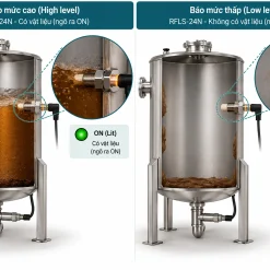 Ứng dụng cảm biến báo mức RFLS-24N